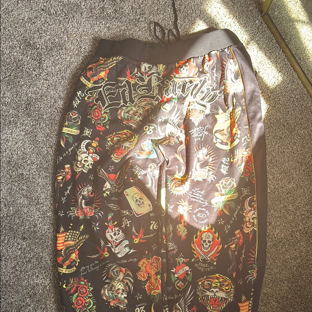 Ed Hardy Black Graphic Women's Skirt